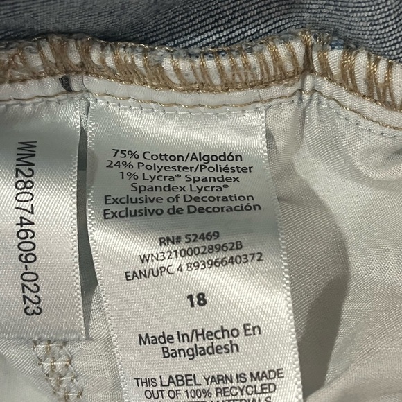 Wonder Nation bundle - size 18 slim dark grey distressed and blue EUC - Picture 7 of 9